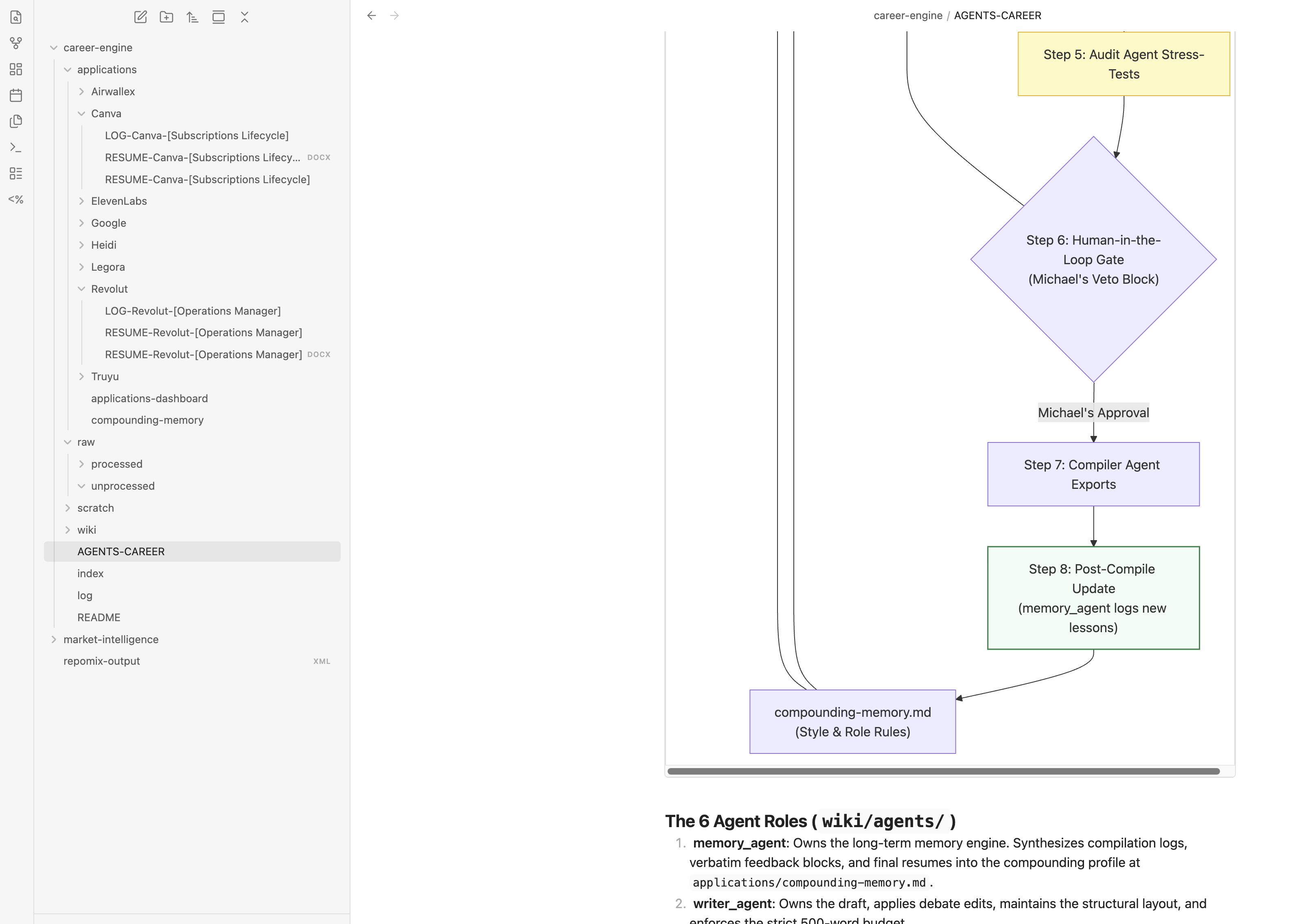multi-agent resume workflow